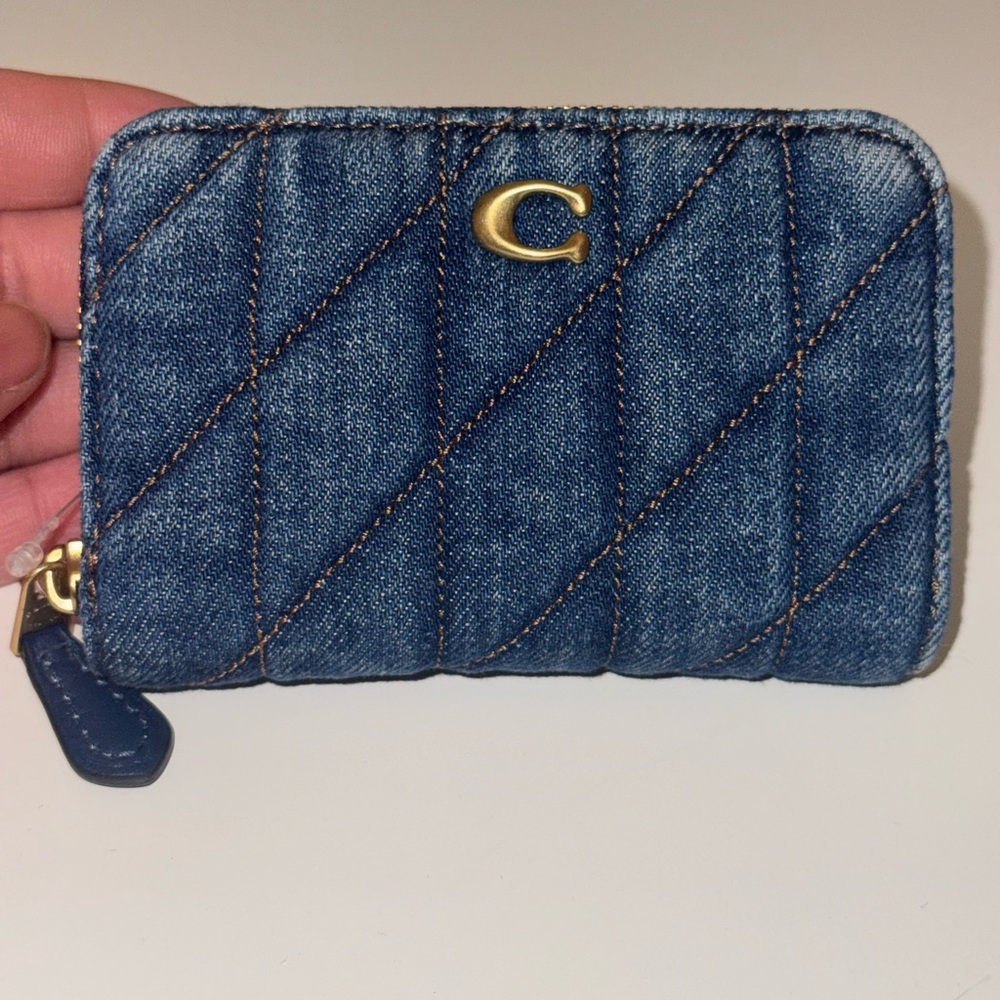 Denim Zip Card Case